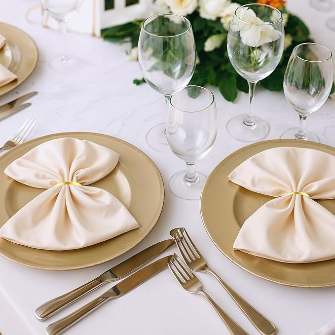 100Pcs Gold Napkin Rings Bulk, Elegant Gold Napkin Rings, Servilleteros para - Image 4