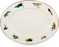 Golden Rabbit Enamelware Oval Platter, 12 x 16in, Fishing Fly | 12 x 16in by GoldenRabbitEnamelware