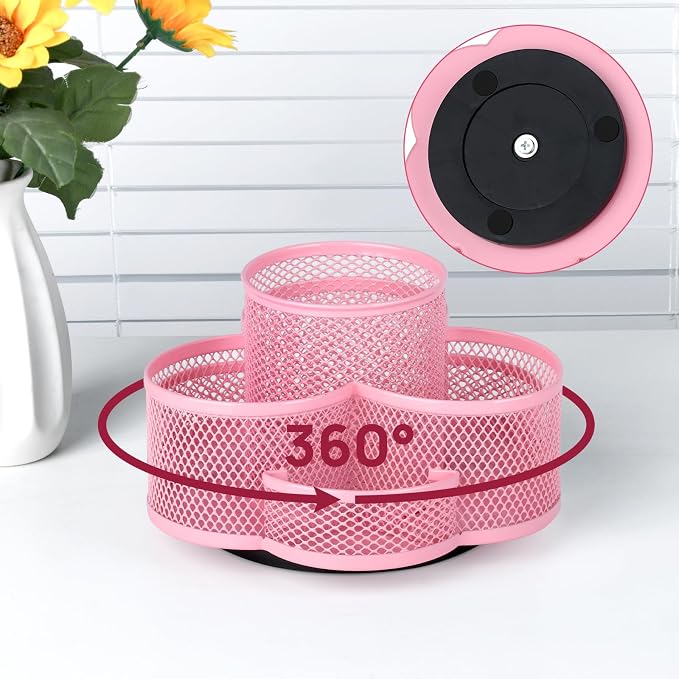 Topwey Pink Rotating Pencil Holder - Image 2