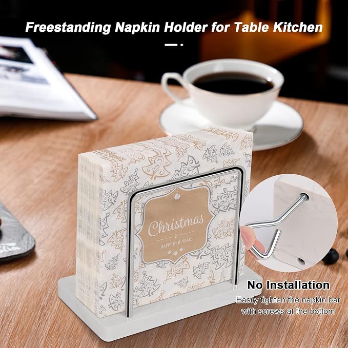 Livabber Napkin Holder, Metal Napkin Storage Modern Freestanding Tissue Paper - Image 5