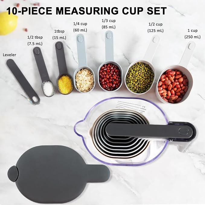 11-Pc Stackable Measuring Cups & Spoons Set - Image 5