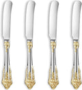Gorgeous 4-Piece 6.9-Inch 18/10 Stainless Steel Butter Spreader Set | Gold by KEAWELL