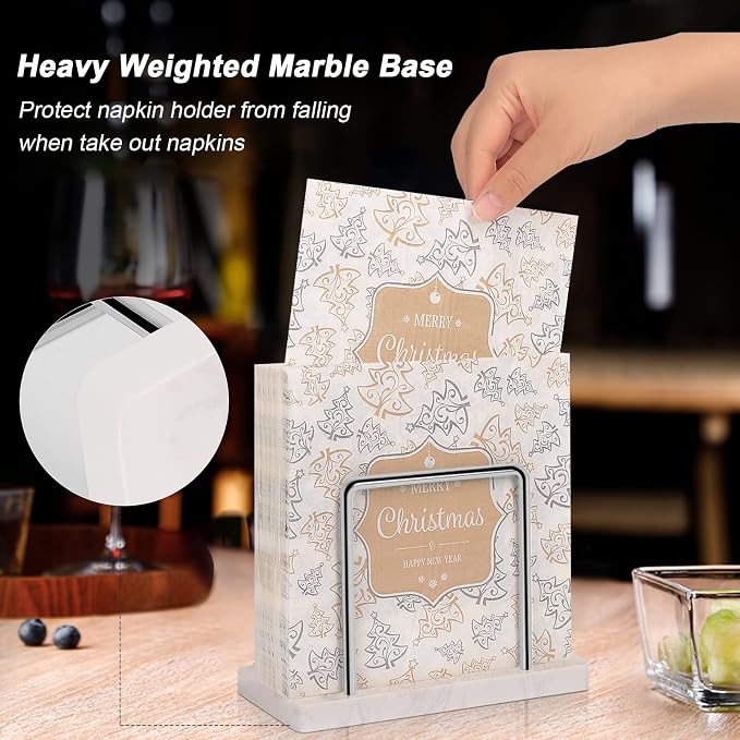 Livabber Napkin Holder, Metal Napkin Storage Modern Freestanding Tissue Paper - Image 4