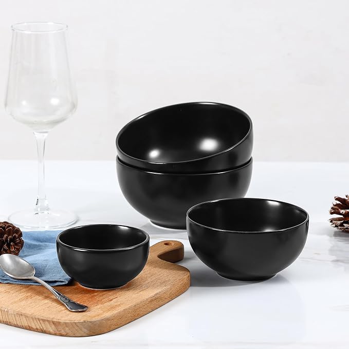 Selamica Ceramic Cereal Bowls set of 6, 24 oz Soup Bowls - Image 7