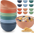 HOTEC 12-PACK BPA Free Unbreakable Plastic Cereal Bowls by Hotec