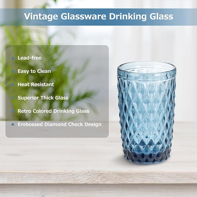 Topsky Highball Drinking Glasses Set of 6, 12 oz Colored Glassware - Image 4
