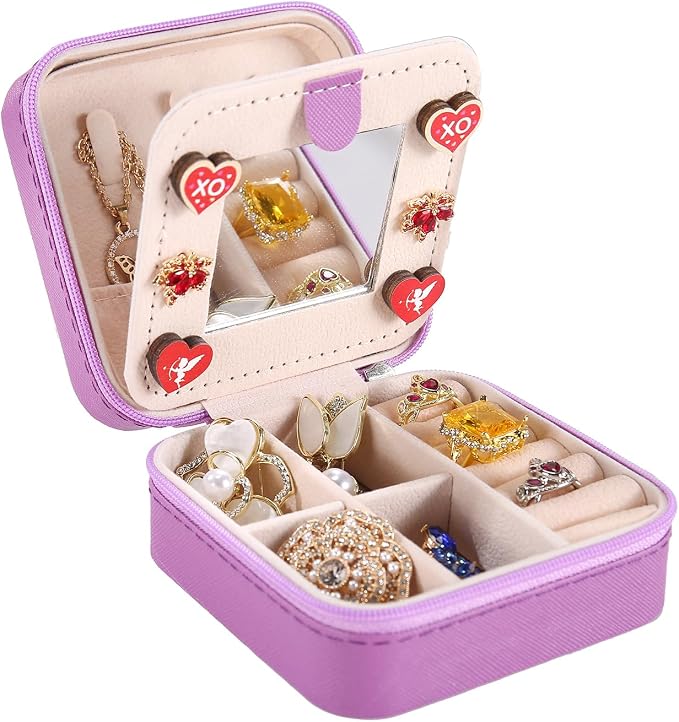 KElofoN Travel jewelry case Travel jewelry box Travel Jewelry Organizer Small by KElofoN