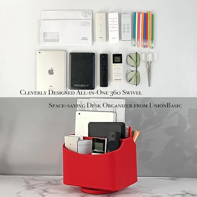 UnionBasic Rotating Desk Organizer, 360 Desk Spinning Caddy, Desktop TV - Image 4