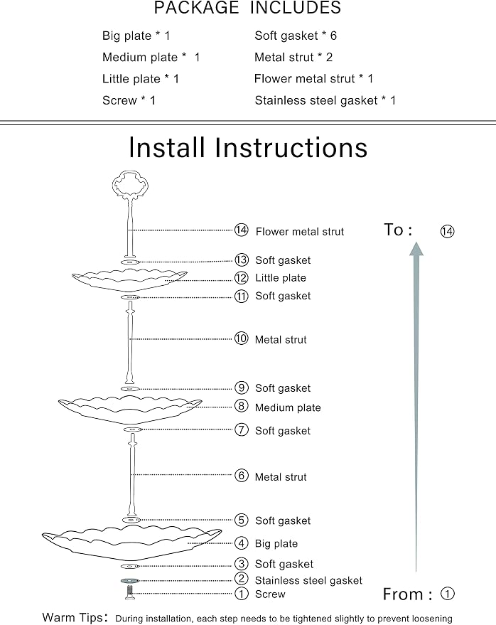Sumerflos 3 Tier Porcelain Cupcake Stand, Tiered Serving Cake Stand, Square - Image 6