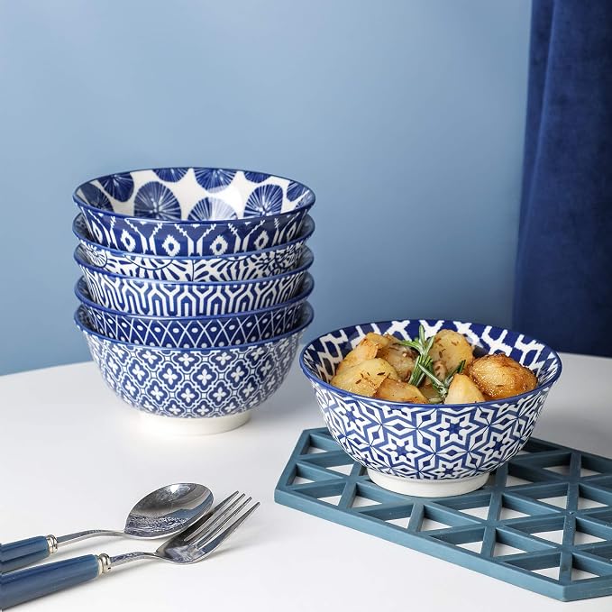 Selamica Porcelain 11oz Ice Cream Bowls Set of 6, Small Bowls, Ceramic bowls - Image 4