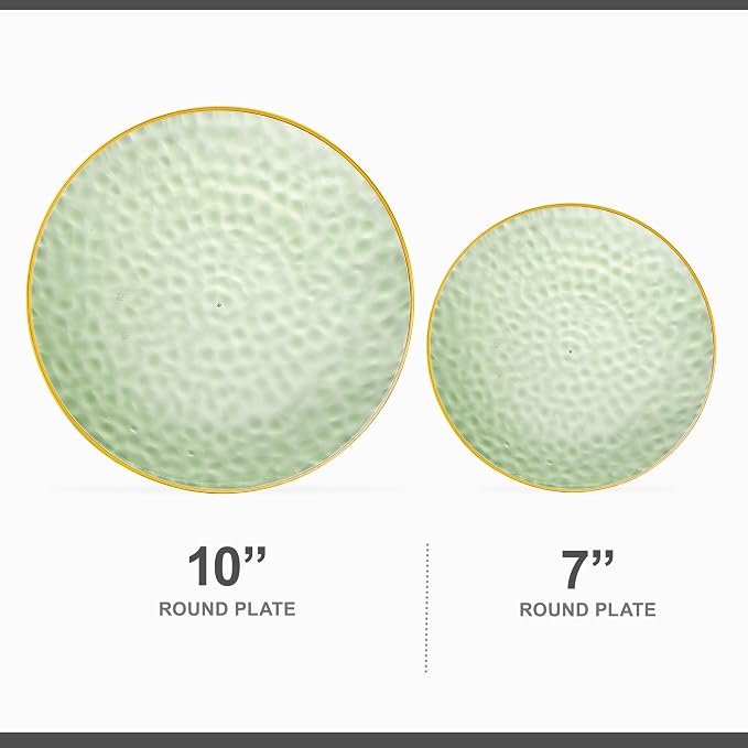 PLASTICPRO 128 Piece Combo Plates Set includes 64-7'' inch Plates & 64-10'' - Image 4