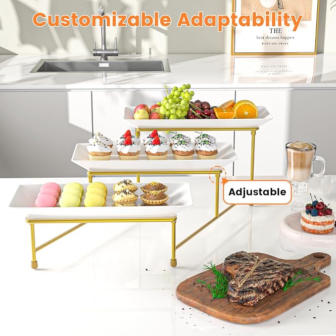 Abiglifty 3 Tier Serving Tray, Tiered Platter, Sturdy & Stable. - Image 5