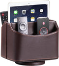 PU Leather Remote Control Holder, 360 Degree Spinning Desk TV Remote Caddy by Arniche