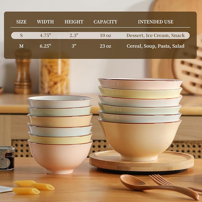 Ceramic Dessert Bowl Set of 6 - Image 6