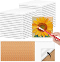 36 PCS Ceramic Tiles for Crafts and self-Adhesive Cork mat, unglazed Ceramic by Anpuimult