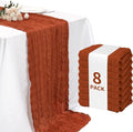 6 Pack Terracotta Cheesecloth Table Runner 120 Inch Boho Wedding Decor | by Fixwal