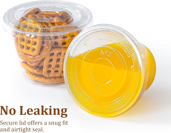 AOZITA 100 Sets, 9 oz Clear Plastic Cups - Image 3