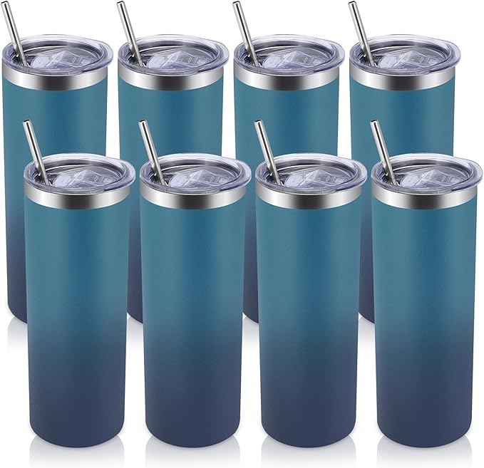 Volhoply 8 Pack Skinny Tumblers by LiveFully%EF%BC%8CDrinkFreely%E2%80%94KeepGoingwithVolhoply%EF%BC%81