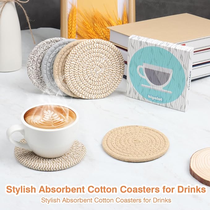 4.8" Drink Cotton Coasters Set of 2 - Image 5