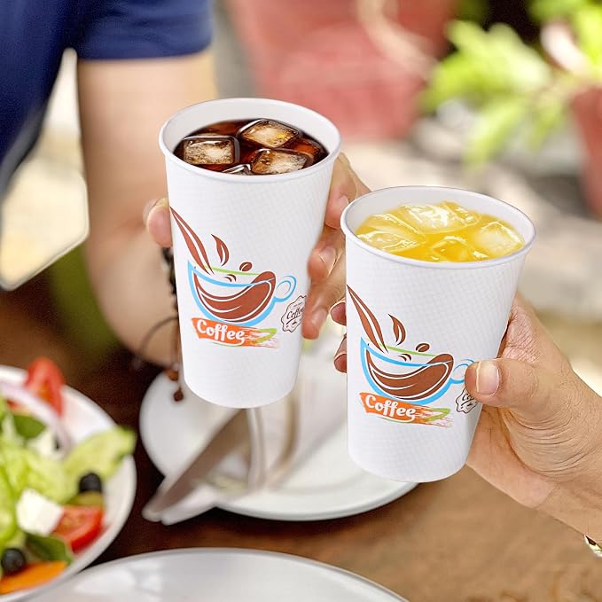 Lamosi 500 Pack 12 oz Coffee Cups, Disposable Paper Cups No Lids | Leakproof - Image 6