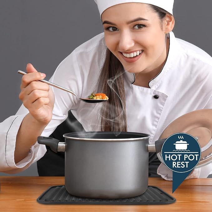 HOTEC 446℉ Heat Resistant BPA Free Silicone Trivets - Image 5