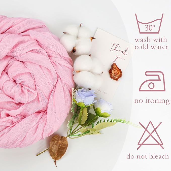 12 Pack Pink Cheesecloth Table Runner 10ft Boho Gauze Fabric Cheese Cloth Table - Image 5