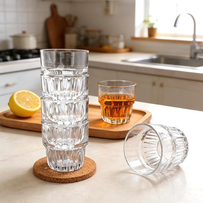 5oz Mini Old Fashioned Whisky Glasses 16 Pack, Small Juice & Cortado Cups | - Image 5