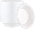 100 Count Disposable 18 ounce White Plastic Soup Bowls by PLASTICPRO
