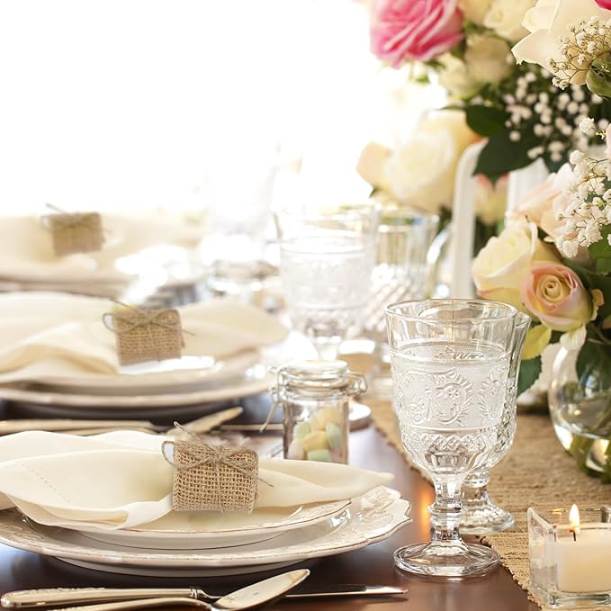 50pcs Disposable Napkin Rings Burlap Napkin Rings - Image 6