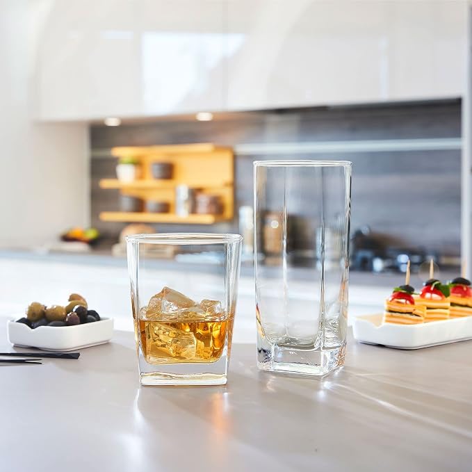 Everyday Drinking Glasses Set of 8 Drinkware Kitchen Glasses - Image 4