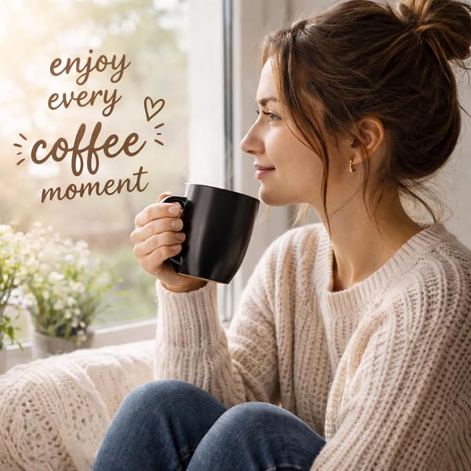 AmorArc Coffee Mugs Set of 6, 12oz Ceramic Coffee Mugs - Image 6