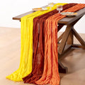 Cheesecloth Table Runner Fall Boho 3pcs Mix and Match Wedding Decor | by Socomi