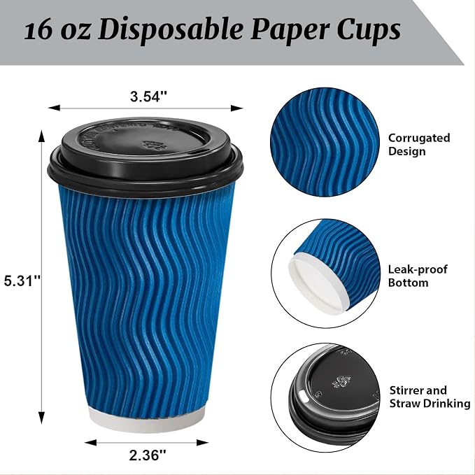 Clawsoff 500 Pack 16 oz Coffee Cups - Image 2