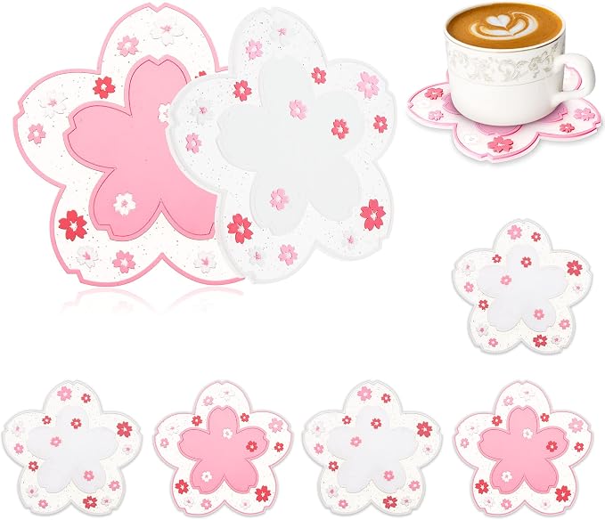 Conisy Flower Coasters for Drinks by conisy