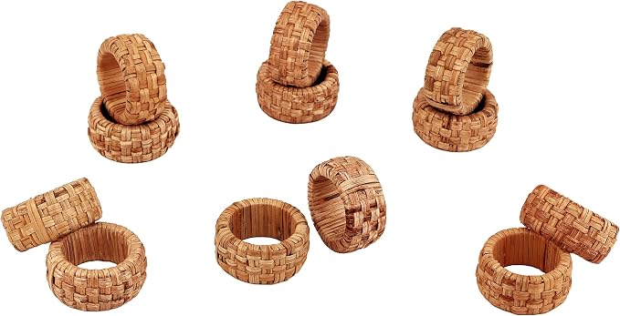 Handwoven Napkin Ring Set of 12 - Image 7