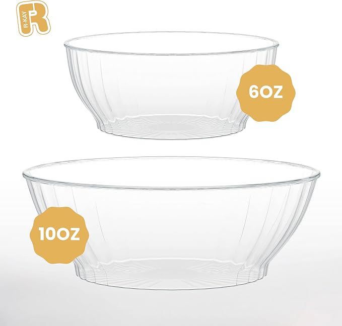 R-Kay 6 Oz Clear Plastic Small Bowls - Image 5