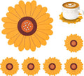 Conisy Flower Coasters for Drinks by conisy