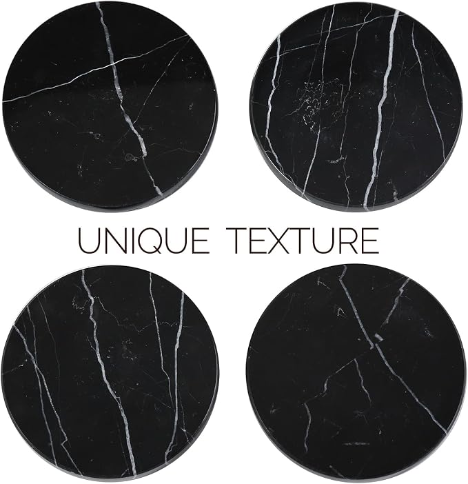 Marble Coaster Set of 4, Round Coasters, Heat Resistant, Gift Choice - Image 4