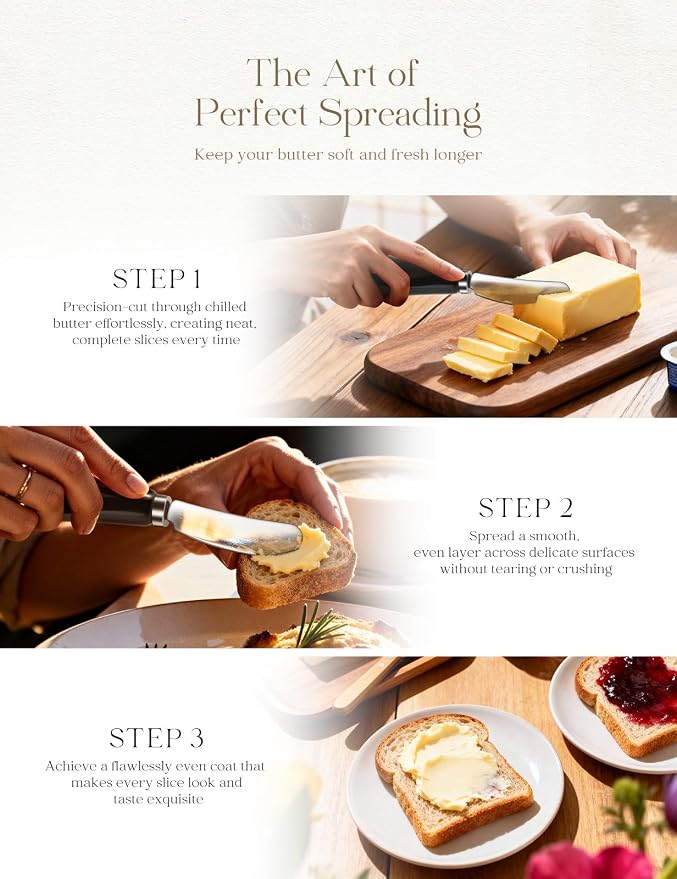 Stainless Steel Butter Spreader Knife 4 Pack - Image 5