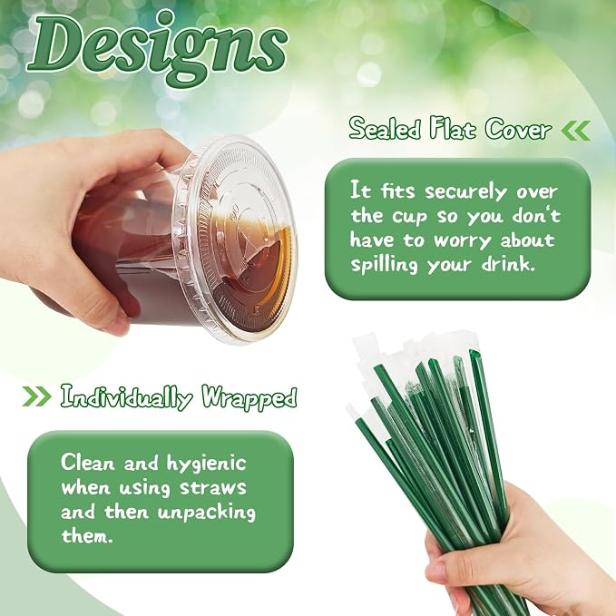 Qinsihwn 50 Set 16oz Plastic Cups - Image 4