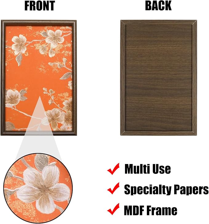 Wooden Valet Tray with Floral Base - Image 3