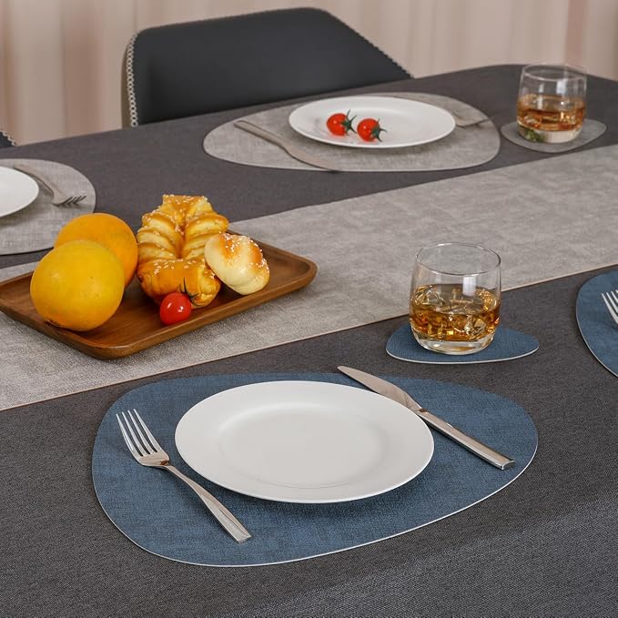 Faux Leather Placemats Set of 4, Dual Sided - Image 7