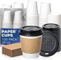 Fit Meal Prep 100 Pack 10 oz Disposable Coffee Cups by FMPBRANDS