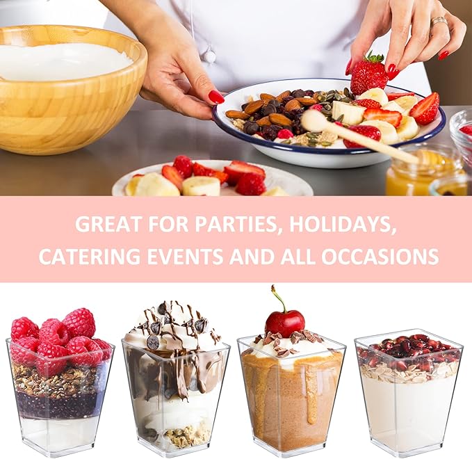 Eupako 25 Pack 5 OZ Plastic Mini Dessert Cups - Image 7