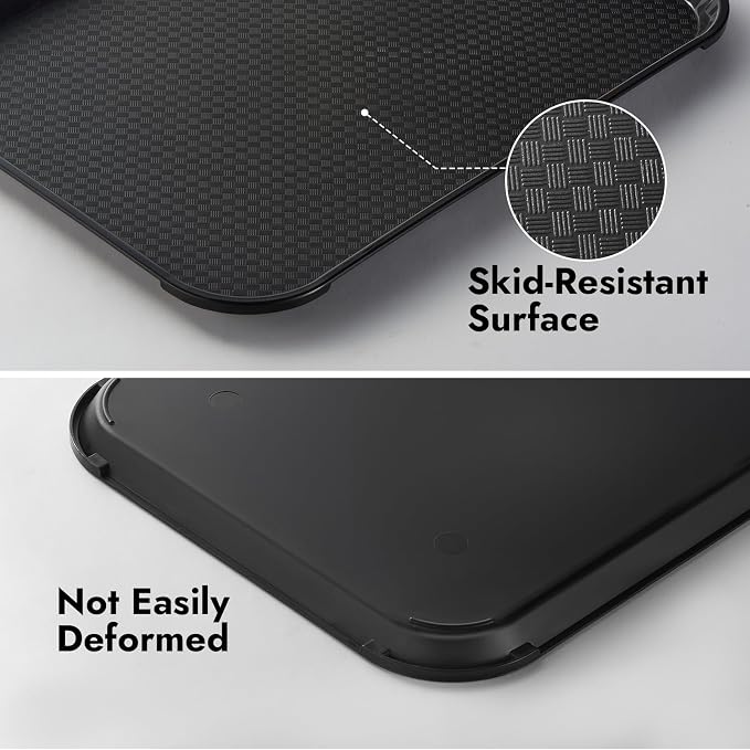 12 Pack Black Plastic Serving Trays, 12x16 Inch Cafeteria Tray | Black Plastic - Image 3