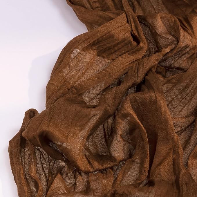 DeZerlor Brown Cheesecloth Table Runners 4 Pack Fall Runners | 120Inch Gauze - Image 3