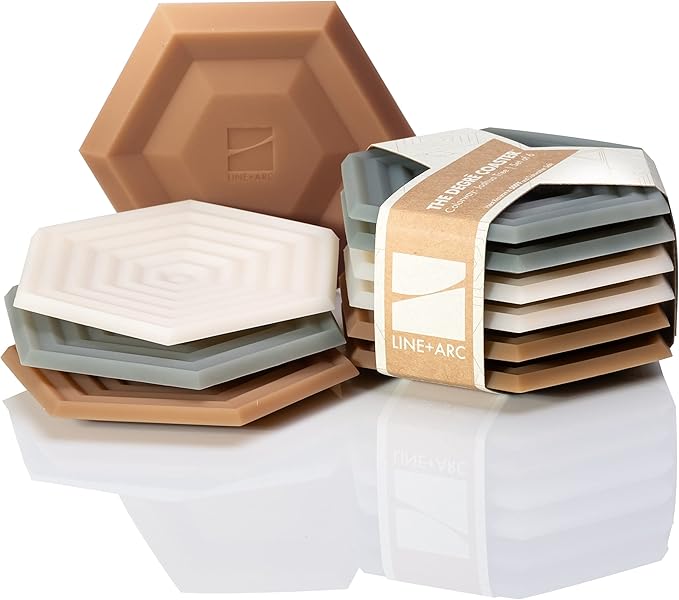 LINE+ARC Silicone Coasters feat. in NYT WireCutter | Waterproof, anti-stain by LINEARC