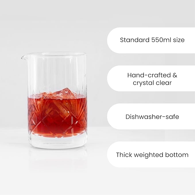 A Bar Above Cocktail Mixing Glass, Botanica Style Stirring Pitcher, 18 Oz - Image 3