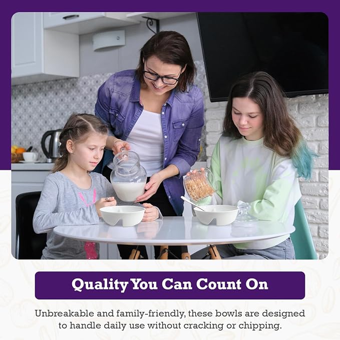2 Pack - Just Crunch Anti-Soggy Cereal Bowl - Keeps Cereal Fresh & Crunchy | - Image 7