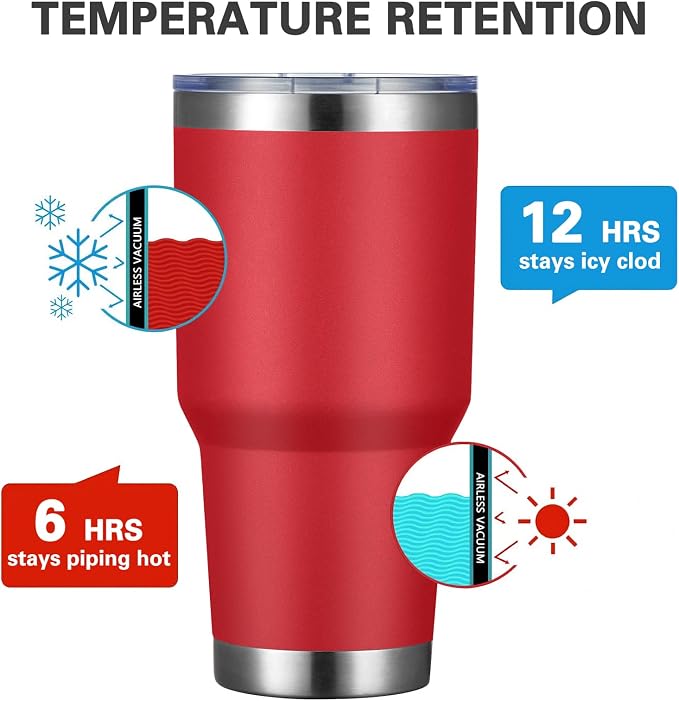 MEWAY 30oz Tumbler Double Wall Vacuum Insulated Travel Mug, Stainless Steel - Image 2